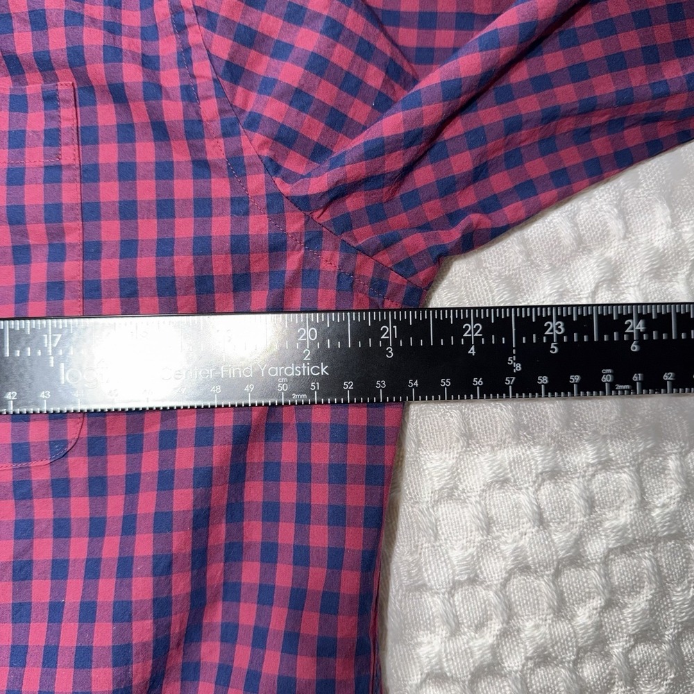 Brooks Brothers Mens Medium Gingham Button Down Dress Shirt Red Blue‎ Cotton M - Picture 5 of 6
